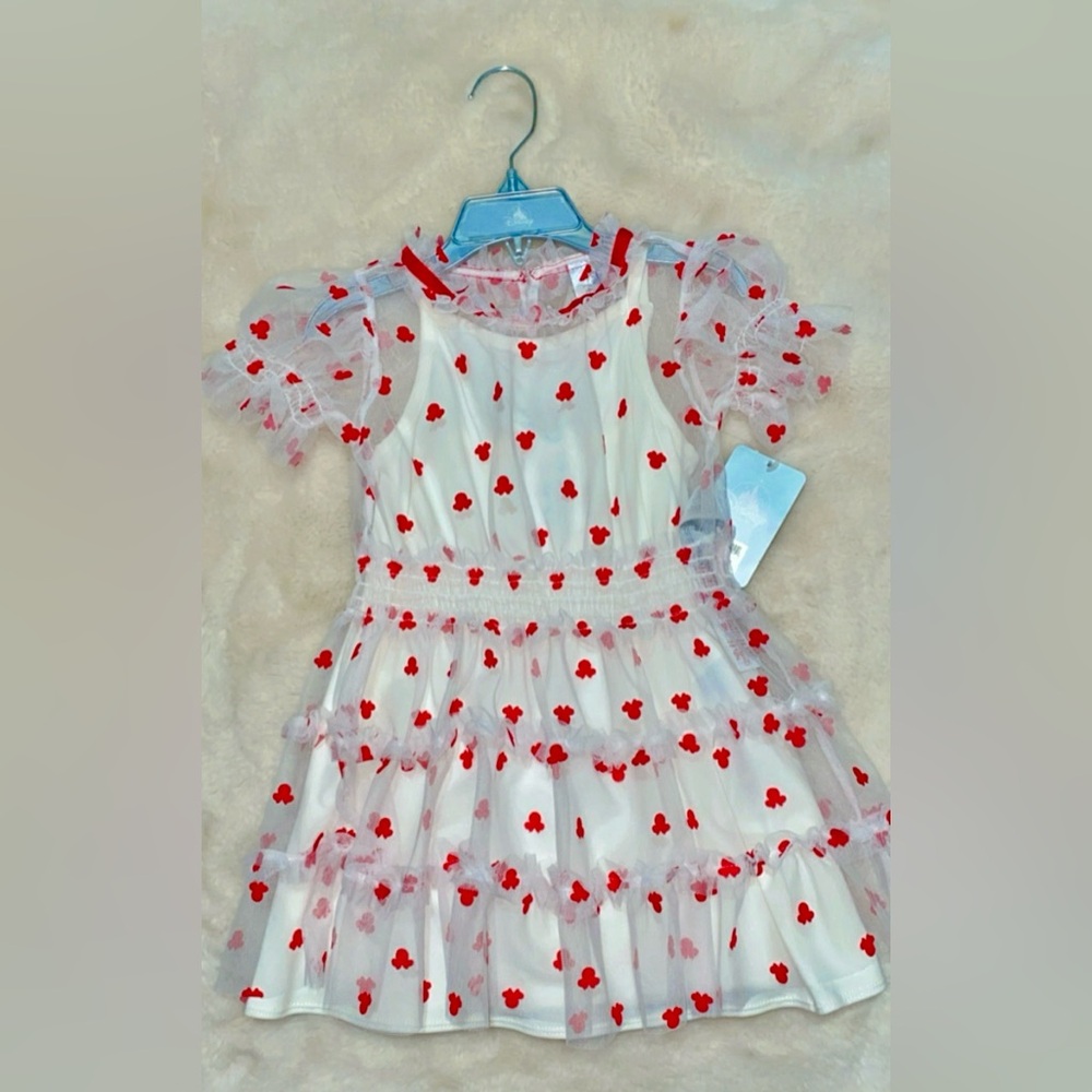 Disney White and Red Floral Dress